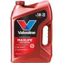 Valvoline™ MaxLife Technology™ High Mileage Synthetic Blend Motor Oil, SAE 5W-20, 881162, 5 Quart