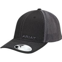 Ariat® Offset Font Cap, 1597501, Black, One Size Fits Most