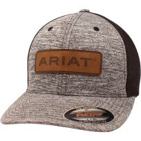 Ariat® Men's FlexFit Leather Patch Cap