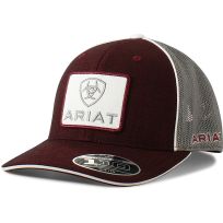 Ariat® Logo Font Patch Cap, A300004809, Burgundy, One Size Fits Most