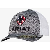Ariat® USA Shield Logo Cap, A300008706, Grey, One Size Fits Most