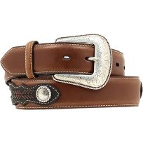 NOCONA Men's Ribbon Inlay Concho Belt
