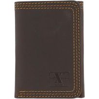 NOCONA Trifold Wallet with Triple Stitching, N6310802, Brown