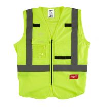 Milwaukee Tool High Visibility Yellow Safety Vest, 48-73-5022, Large - X-Large