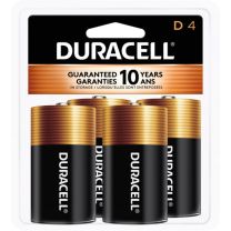 Duracell Coppertop Alkaline Batteries, 4-Pack, MN1300R4Z, D