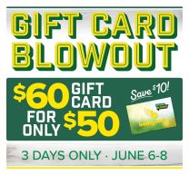 Bomgaars Gift Card Blow Out!!!!  $60 for $50. June 6-7-8 2025