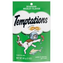 Temptations&trade; Classic Crunchy and Soft Cat Treats Seafood Medley Flavor, 10162845, 3 OZ Bag