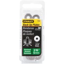 Stanley Aluminum Back Up Plates, 30-Pack, PBA6, 3/16 IN