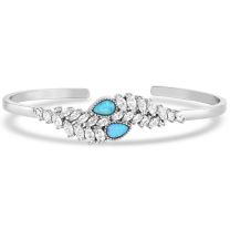 Montana Silversmiths Mystic Falls Opal Crystal Cuff Bracelet, BC5362