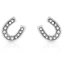 Montana Silversmiths Crystal Clear Stuck on Luck Post Earrings, ER808