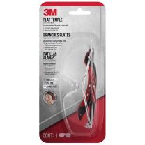 3M™ Flat Temple Safety Eyewear, Semi-Rimless Frame, 5410543, Black / Red