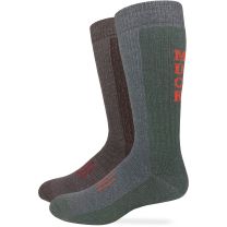 MUCK Merino Wool Blend Boot Sock, 2-Pack, 73041, Assorted, Large