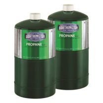 Worthington Propane Fuel Pressurized Cylinder, Disposable, 2-Pack, 332773, Green, 16.4 OZ