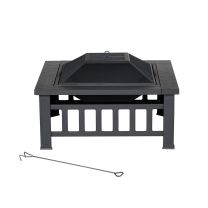 Big Horn Square Wood Burning Fire Pit, 32 IN, SRFP12104