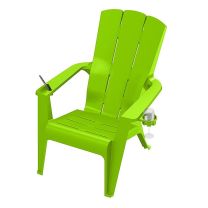 Gracious Living Deluxe Contour Adirondak with phone holder and cupholder, 11809-20, Tender Shoots Green