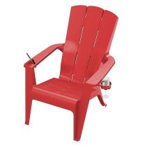 Gracious Living Deluxe Contour Adirondak with phone holder and cupholder, 11813-20, Red Explosion