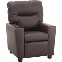 CQ Design Kid's Plush Recliner, 2489-BR20, Brown