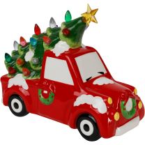MOONRAYS® Ceramic Truck with Christmas Tree, 22125, Small