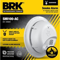 BRK® Ion Smoke Alarm, Interconnected with 9V Battery Backup, 1046836