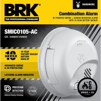 BRK® 2-in1 Ion Smoke & Carbon Monoxide Alarm, Interconnected, 1046884