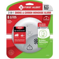 FIRST ALERT® 2-in-1 Smoke and Carbon Monoxide Alarm, Battery, 1046888