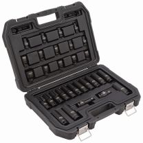 DEWALT Impact Socket Set, Combination, Sae/Mm, 1/2-Inch Drive, 30-Piece, DWMT19249