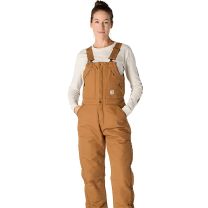 Carhartt Women's Loose Fit Washed Duck Insulated Bib Overalls