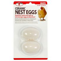 Little Giant Ceramic Nest Eggs, 2-pack, CEGGWHT, White