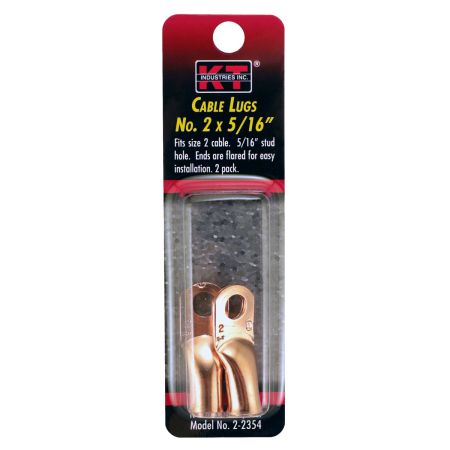 Bomgaars K-T Industries Cable Lug Size, 2-Pack, Copper, Cable