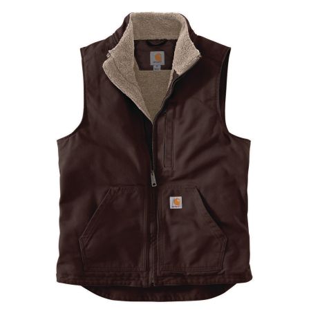 Bomgaars Carhartt Loose Fit Washed Duck Sherpa Lined Mock Neck Vest Vests
