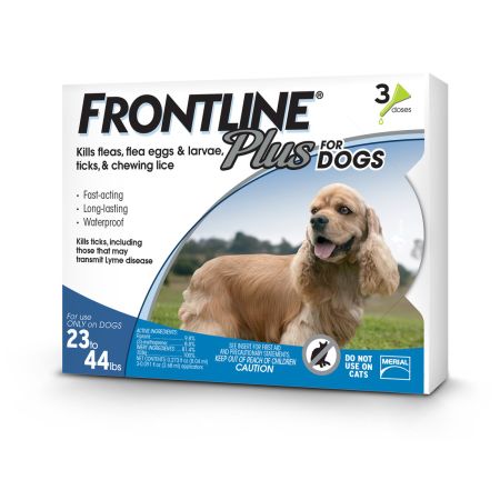 Bomgaars Frontline Plus Flea and Tick Treatment for Medium Dogs 23 44 LB Flea Tick Pest Control