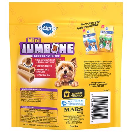 Bomgaars Pedigree Mini Jumbone with real Beef Flavor Soft Treats