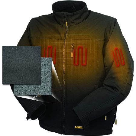 Bomgaars DEWALT Unisex Heated Soft Shell Jacket Kitted Heated Jackets