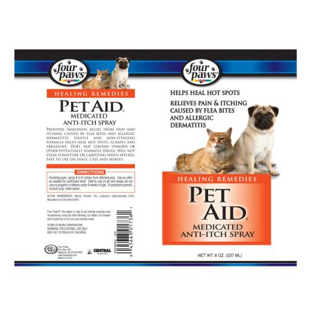 Bomgaars Four Paws Pet Aid Medicated Pet Anti Itch Spray