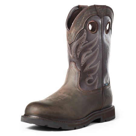 Bomgaars Ariat Groundwork Pull On Waterproof Work Boot Western Footwear