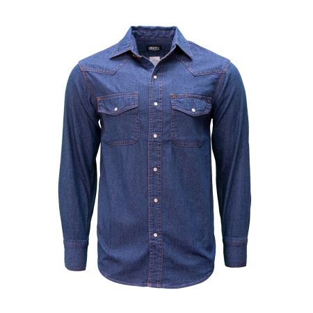 Bomgaars Key Denim Long Sleeve Western Shirt Shirts