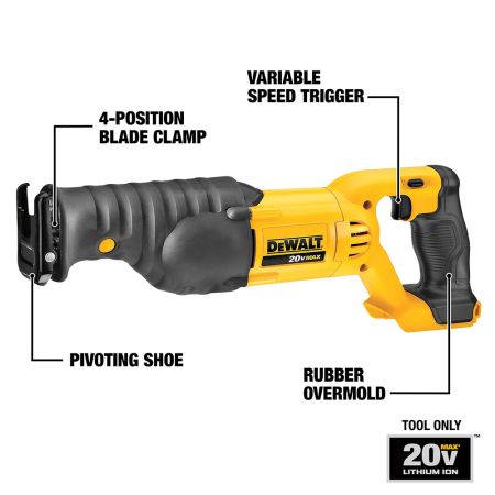 Dewalt dcs380b 20v max reciprocating saw stores 2025