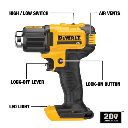Bomgaars DEWALT Heat Gun Tool Only 20V MAX Heat Guns