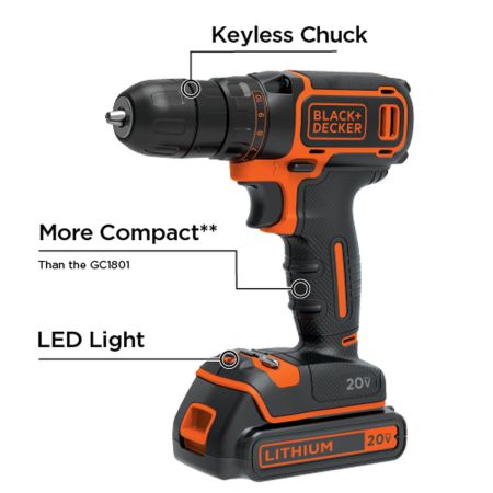 Bomgaars BLACK DECKER Lithium Ion Drill Driver 20V MAX Drills