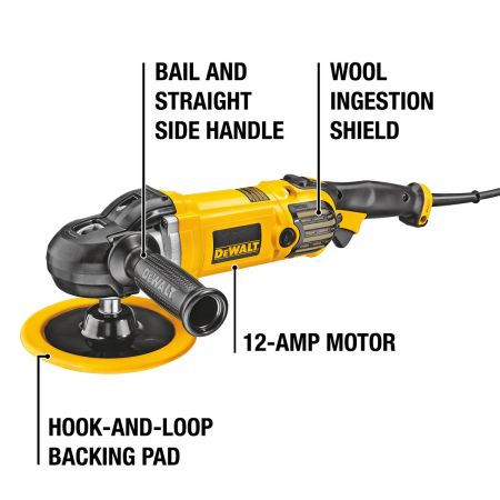 Bomgaars DEWALT Variable Speed Polisher with Soft Start 7 IN 9 IN Polishers