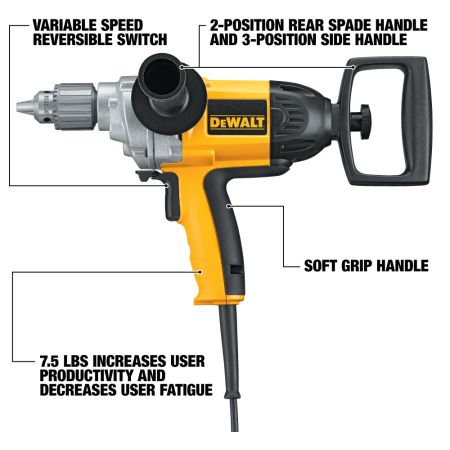 Bomgaars DEWALT Heavy Duty Spade Handle Drill 1 2 IN Drills