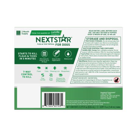 Bomgaars Nextstar Flea Tick SO Dog 45-88 LB, 3-Count Flea