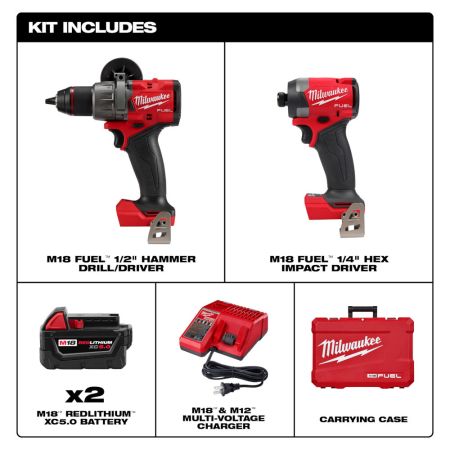 Bomgaars Milwaukee Tool M18 FUEL 2 Tool Combo Kit Combo Kits