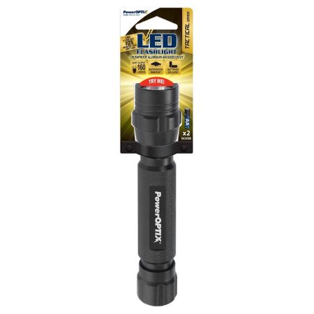Bomgaars : PowerOPTIX Tactical Flashlight Cree LED, 2 AA