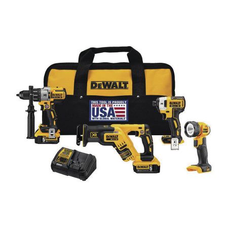 Bomgaars DEWALT Lithium Ion 4 Tool Combo Kit 20V MAX XR Combo Kits