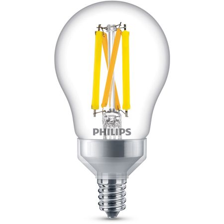 Bomgaars Philips Ultra Definition LED 6.6W 60W equiv Candelabra E12 Base A15 Dimmable Bulb 2 Pack Light Bulbs