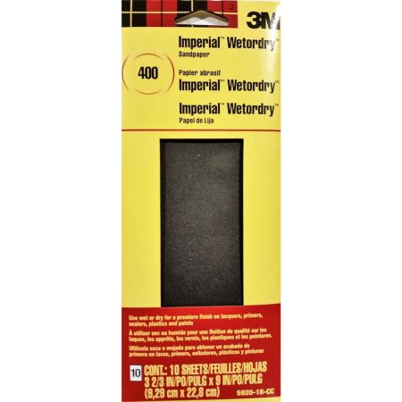 Bomgaars 3M Extra Fine 400 Grit Silicon Carbide Abrasive Sandpaper Sandpaper