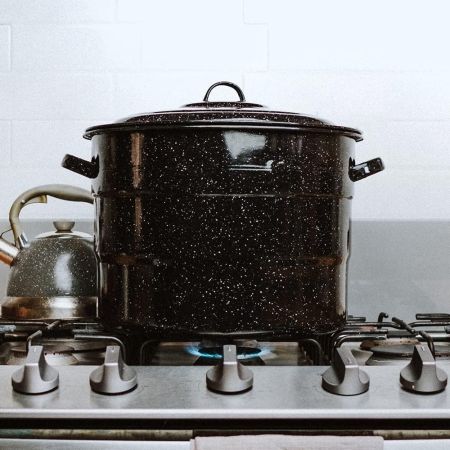 GRANITE WARE Enamel Water Bath Canner with lid Jar Rack 319814 21.5 Quart