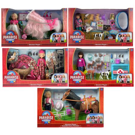 Bomgaars PARADISE HORSES Adventure Girlz Animal Rescue Playset Assorted Playsets