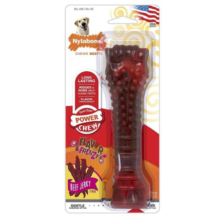 Nylabone Flavor Frenzy Power Chew Beef Jerky Dog Toy Nylabone Flavor Frenzy Power Chew Beef Jerky Dog Toy